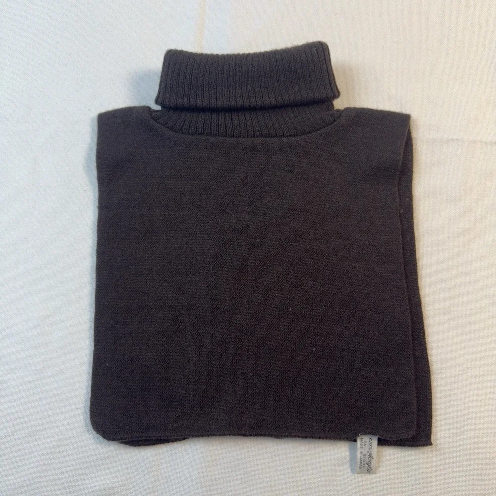 Dior‎ Black Turtleneck Dickie Sweater Neck Warmer 100% Acrylic Vintage